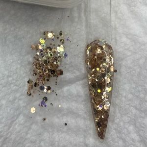 Mixed metals glitter acrylic powder mix